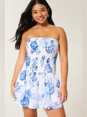 Hollister Blue Floral Dress